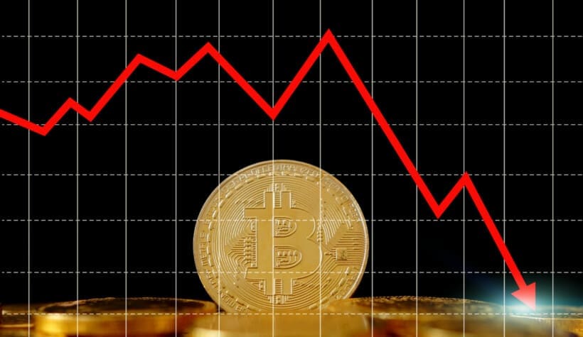 Bitcoin price down below