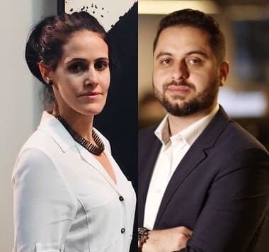 Patricia Toscano e Thiago Cesar - CEO da CRIO.ART e CEO da Transfero, respectivamente